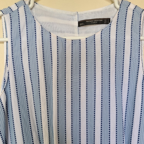 ☆Zara Trafaluc collection blue and white tunic☆ - Picture 3 of 6